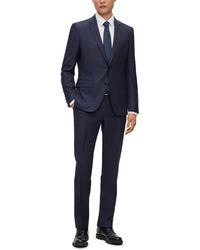 BOSS - Boss By Slim-fit Checked Suit - Lyst