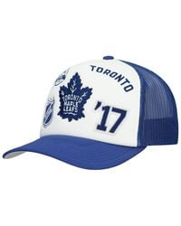 Mitchell & Ness - White/blue Toronto Maple Leaf's Gridlock Trucker Adjustable Hat - Lyst