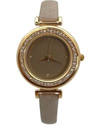 Olivia Pratt - Thin Solid Color Strap And Rhinestones Watch - Lyst
