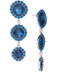 INC International Concepts - Round Crystal Triple Drop Earrings - Lyst