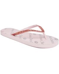 Juicy Couture - Shimmery Thong Flip Flop Sandals - Lyst