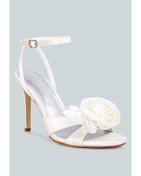 Rag & Co - Chaumet Red Rose Bow Embellished Sandals - Lyst