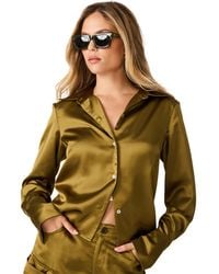 Steve Madden - Mare Long-sleeve Collared Blouse - Lyst