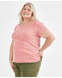 Style & Co. - Plus Size Short-sleeve Scoop Neck Printed Top - Lyst