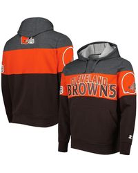 Men's Starter Brown/Orange Cleveland Browns Extreme Full-Zip Hoodie