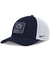 Nike - Navy/white Penn State Nittany Lions 2025 On-field Rise Engineered Trucker Adjustable Hat - Lyst
