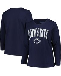 Profile - Penn State Nittany Lions Plus Size Arch Over Logo Scoop Neck Long Sleeve T-shirt - Lyst