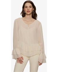 Sanctuary - Ruffled Long-sleeve Blouse - Lyst