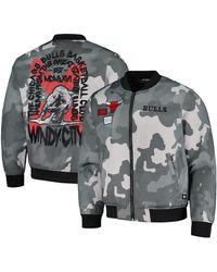 The Wild Collective - And Chicago Bulls 2023/24 City Edition Camo Bomber Full-zip Jacket - Lyst