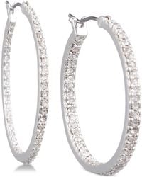 Ralph Lauren - Crystal In & Out Hoop Extra Small Earrings - Lyst