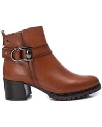 Xti - Carmela Leather Booties By - Lyst