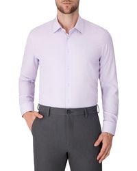 Report Collection - Long Sleeve 4-way Check Print Dress Shirt - Lyst