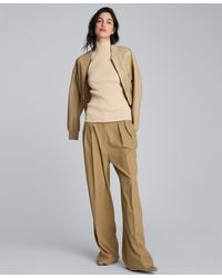 Kenneth Cole - High Rise Pleated Pinstripe Pants - Lyst
