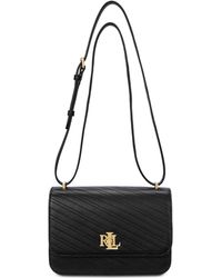 Ralph Lauren Sophee Stitched Nappa Leather Small Convertible Crossbody Bag in Black Lyst
