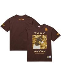 Mitchell & Ness - Tony Gwynn San Diego Padres Cooperstown Collection Heavyweight Premium Player Vintage-like Logo T-shirt - Lyst