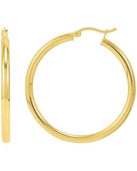 Giani Bernini - Polished Tube Medium Hoop Earrings - Lyst
