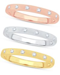 Macy's - 3-pc. Set Diamond Stack Rings (1/5 Ct. T.w.) - Lyst