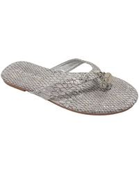 Bebe - S Metallic Thong Sandals - Lyst