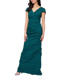 Alex Evenings - Crinkle Stretch Taffeta Long Gown - Lyst