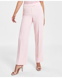 Anne Klein - Solid Mid-rise Bootleg Ankle Pants - Lyst