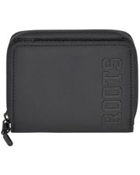 ROOTS - Compact Zip Around Snap Wallet - Lyst