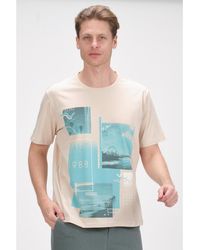 Ron Tomson - Modern Print Fitted Cali T-shirt - Lyst