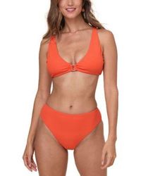 Andie - The Nora Triangle Ribbed Bikini Top The 90s High Waisted Ribbed Bikini Bottoms - Lyst