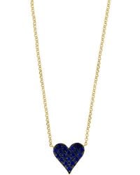 Effy - Effy Ruby Pave Heart 18" Pendant Necklace (3/8 Ct. T.w. - Lyst