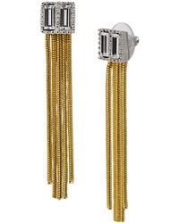 2028 - Crystal Multi Chain Linear Earrings - Lyst