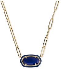 Kendra Scott - Elisa Enamel Frame Paperclip Necklace - Lyst