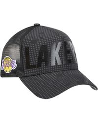 KTZ - Los Angeles Lakers Midnight Ink Tonal A-frame Trucker 9forty Adjustable Hat - Lyst