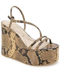 Kenneth Cole - Tatiana Snakeskin Sandal - Lyst