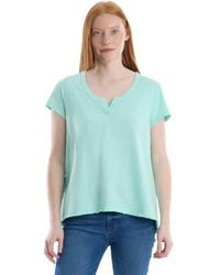 Wilt - 's Short Sleeve Placket Hi-lo Tee - Lyst