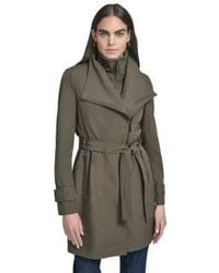 Calvin Klein - Belted Wrap Coat P Xxs Xxl - Lyst