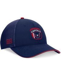 Fanatics - Navy Washington Capitals 2024 Nhl Draft On Stage Trucker Adjustable Hat - Lyst