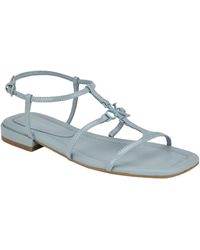 Calvin Klein - Sindy Square Toe Strappy Flat Sandals - Lyst