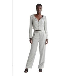 Crescent - Lexie Satin Twill Pants Two Piece Set - Lyst