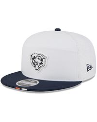 KTZ - White/navy Chicago Bears 2025 Nfl Training Camp Split Panel 9fifty Snapback Hat - Lyst