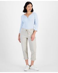 Style & Co. - Petite Pull-on Cuffed Twill Ankle Pants - Lyst