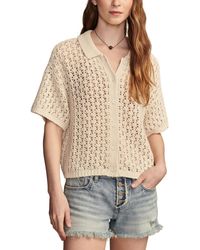 Lucky Brand - Cotton Pointelle Camp Shirt - Lyst