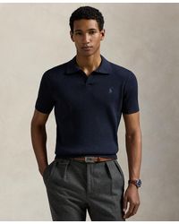 Polo Ralph Lauren - Rib-knit Cotton Polo-collar Sweater - Lyst
