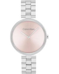 Calvin Klein - Gleam -tone Stainless Steel Bracelet Watch 32mm - Lyst