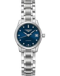 Longines - Swiss Automatic Master Collection Diamond Accent Stainless Steel Bracelet Watch 26mm L21284976 - Lyst