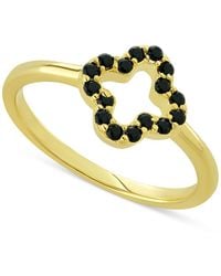 Macy's - Black Spinel Open Clover Ring (1/6 Ct. T.w. - Lyst