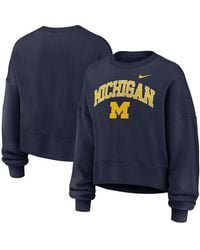 Nike - Michigan Wolverines Oversized Phoenix Arch Pullover Sweatshirt - Lyst