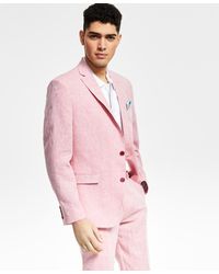 Bar Iii Slim-fit Textured Linen Suit Separate Jacket, Created For