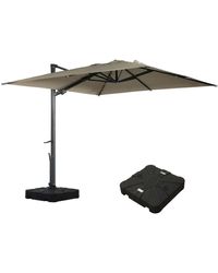 Mondawe - 10ft Suqare 360 Degree Rotation Cantilever Umbrella W/ Weight Base Included - Lyst