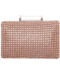 Nina - Mini Crystal Encrusted Minaudiere Lift Lock Clutch - Lyst