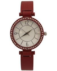 Olivia Pratt - Solid Colors And Rhinestone Detail Bangle Watch - Lyst