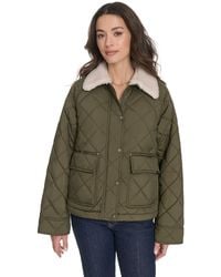 Levi's - Diamond Quilted Jacket With Sherpa Collar - Lyst